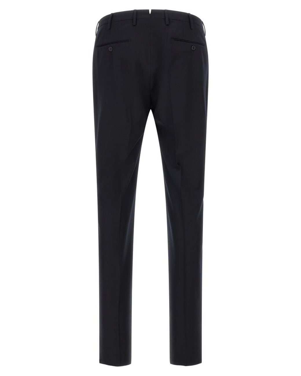 Incotex Blue Slim Flat Front Pants for men