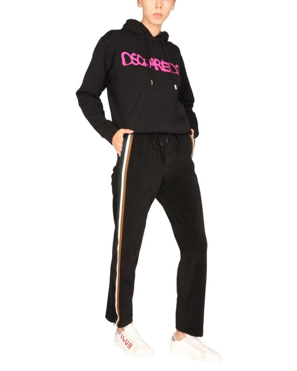 DSquared² Black Relaxed Drawstring Pants