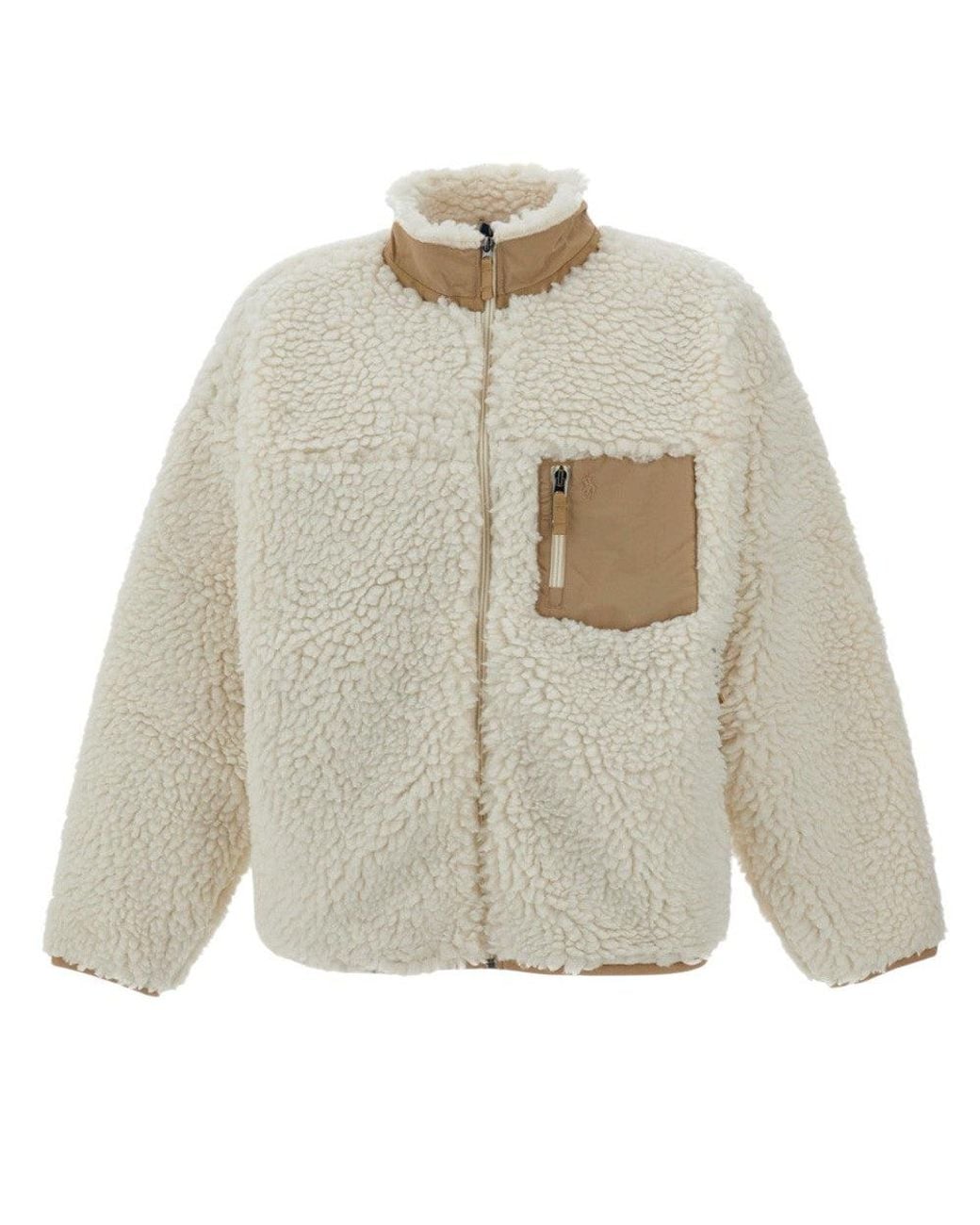 Polo Ralph Lauren White Off Relaxed Fleece Jacket for men