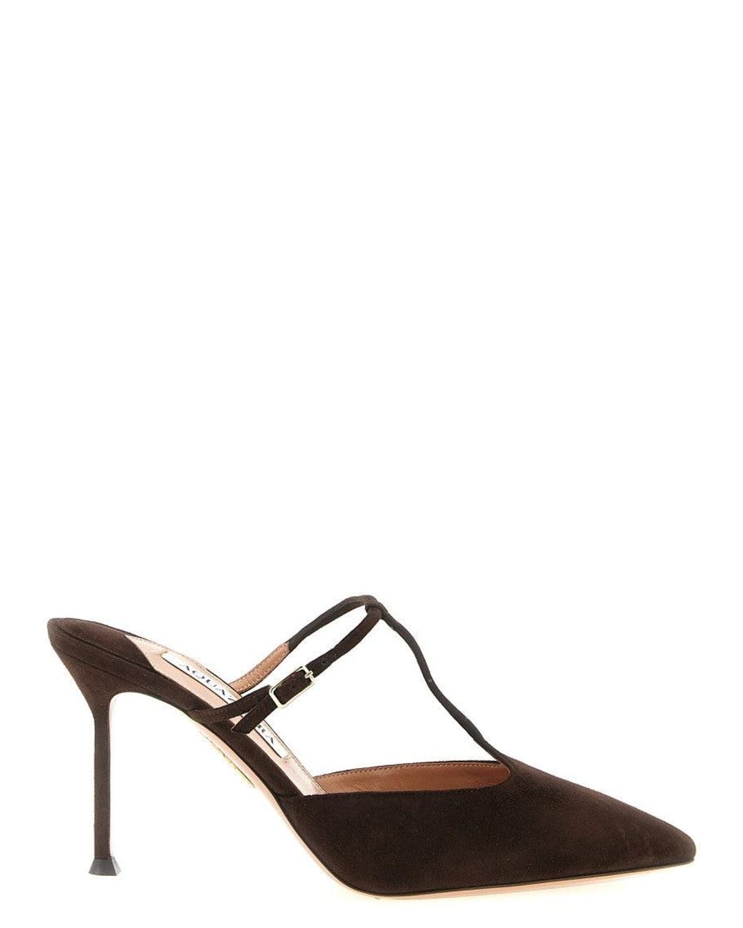 Aquazzura Brown Suede Pumps
