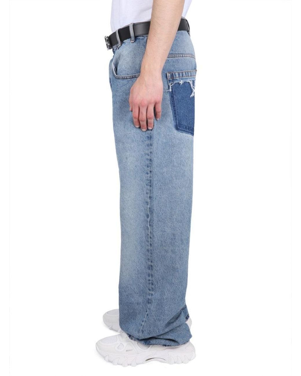 Balmain Blue Mid Rise Jeans for men