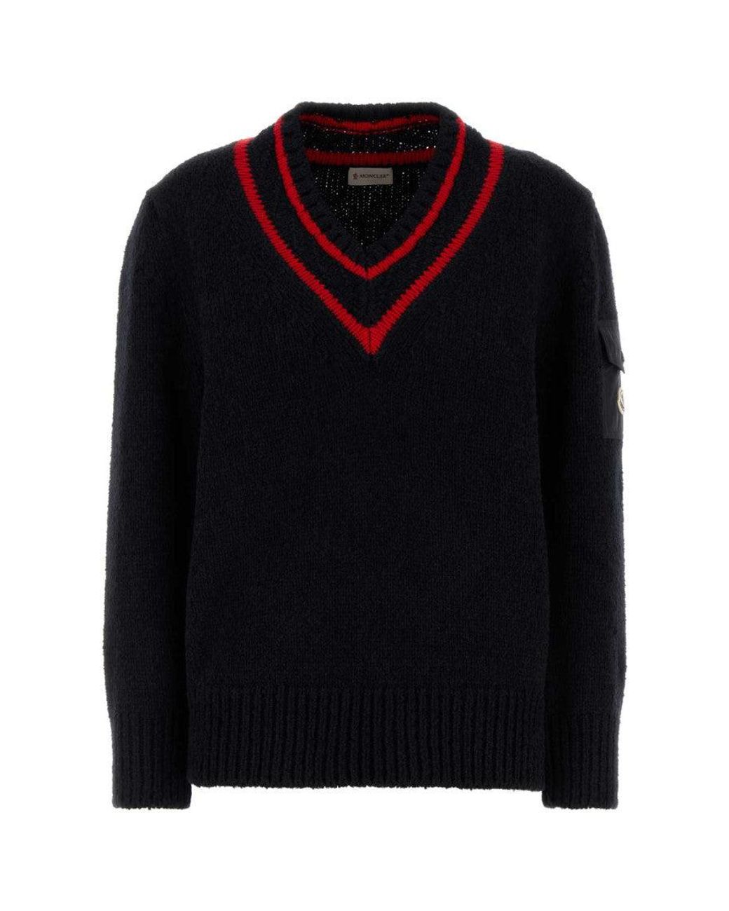 Moncler Black Dark Wool Blend Sweater