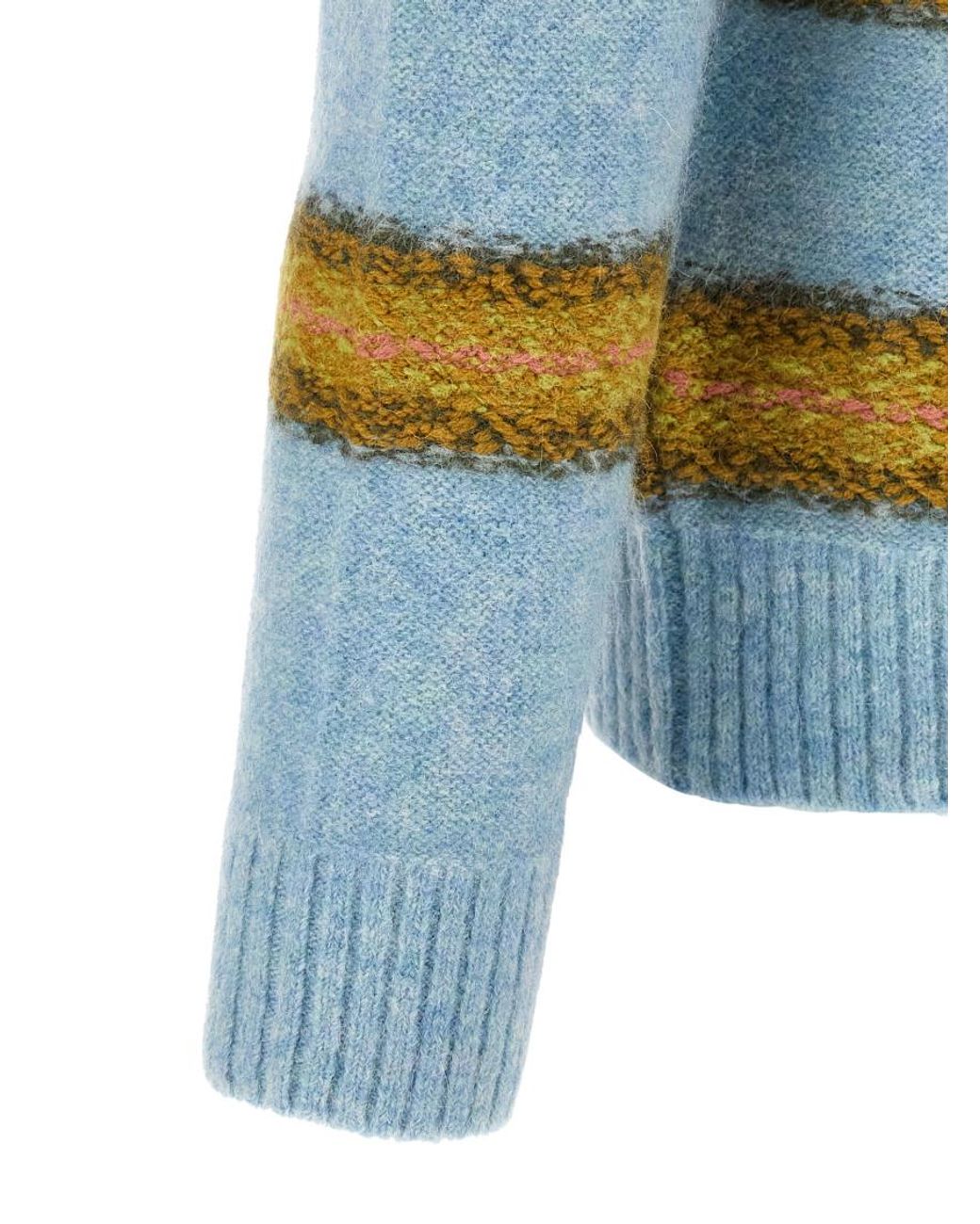 Dries Van Noten Blue Stripes Sweater for men