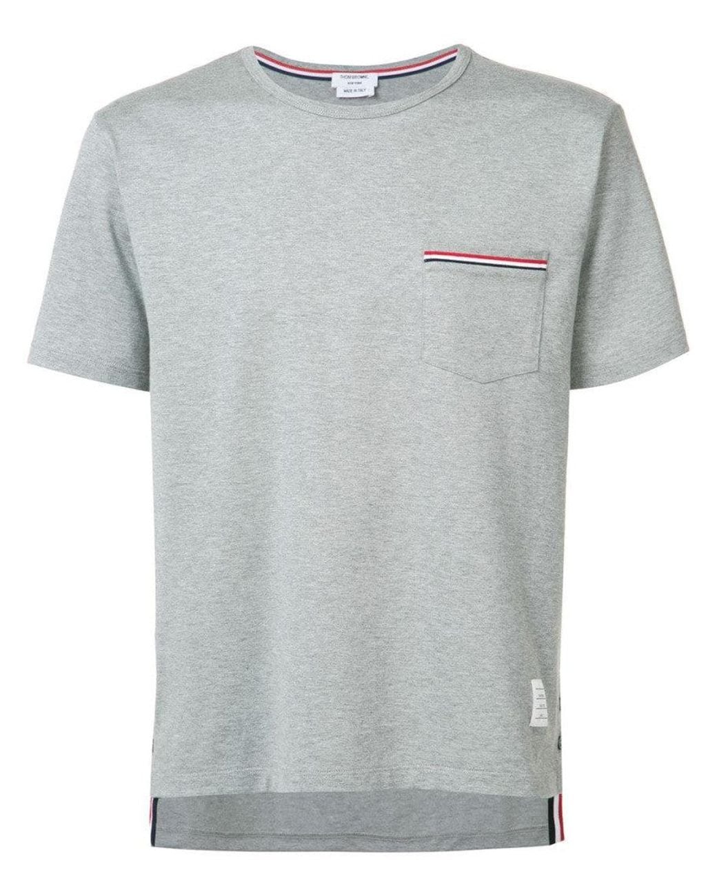 Thom Browne Gray Pocket T-shirt for men