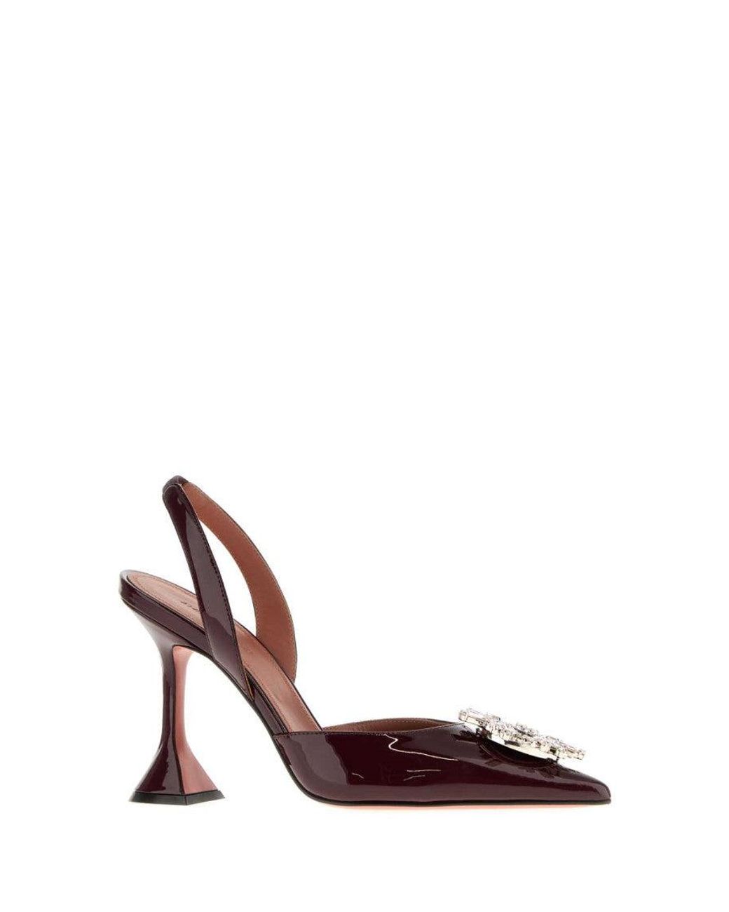 AMINA MUADDI Brown Begum Mini Slingback Pumps