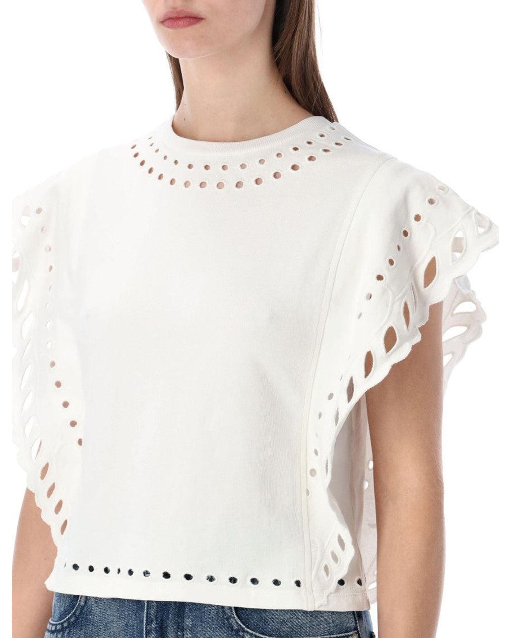 Isabel Marant Blue Crew Neck Top