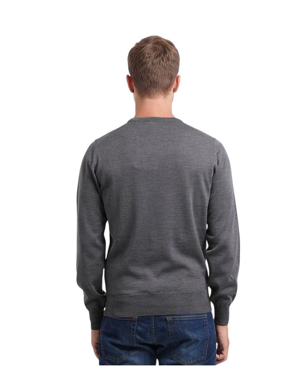 K-Way Gray Crew Neck Sweater for men