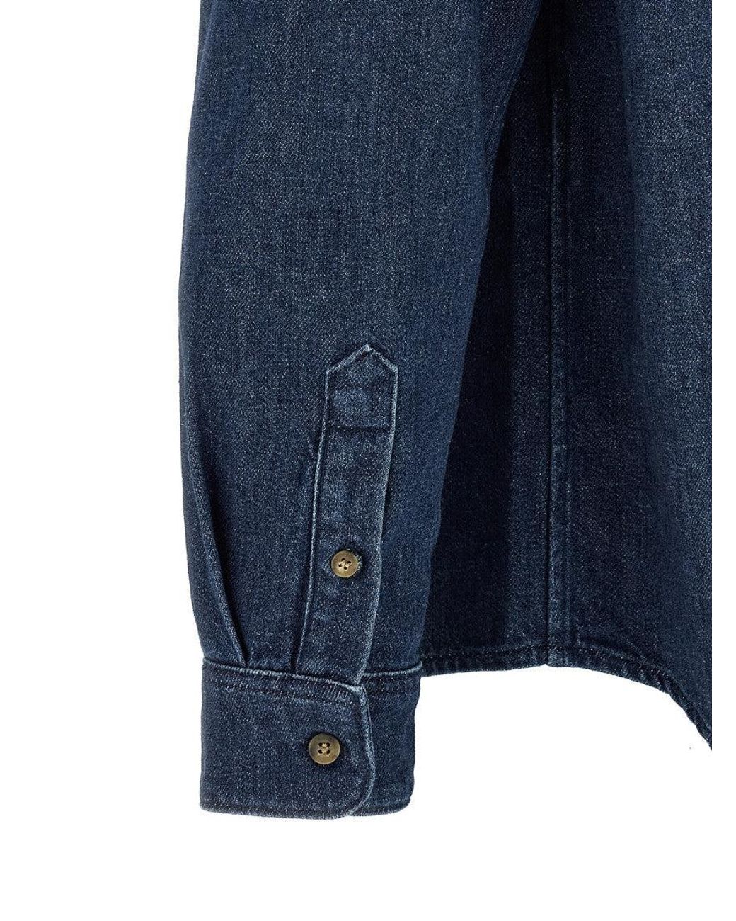 A.P.C. Blue Regular Solid Shirt for men