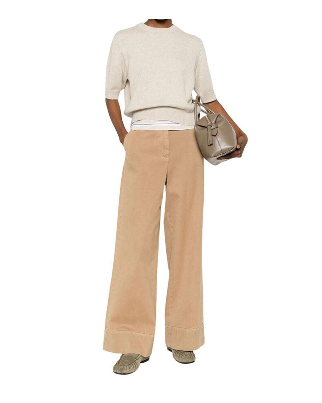 Brunello Cucinelli Natural Crew Neck Sweater