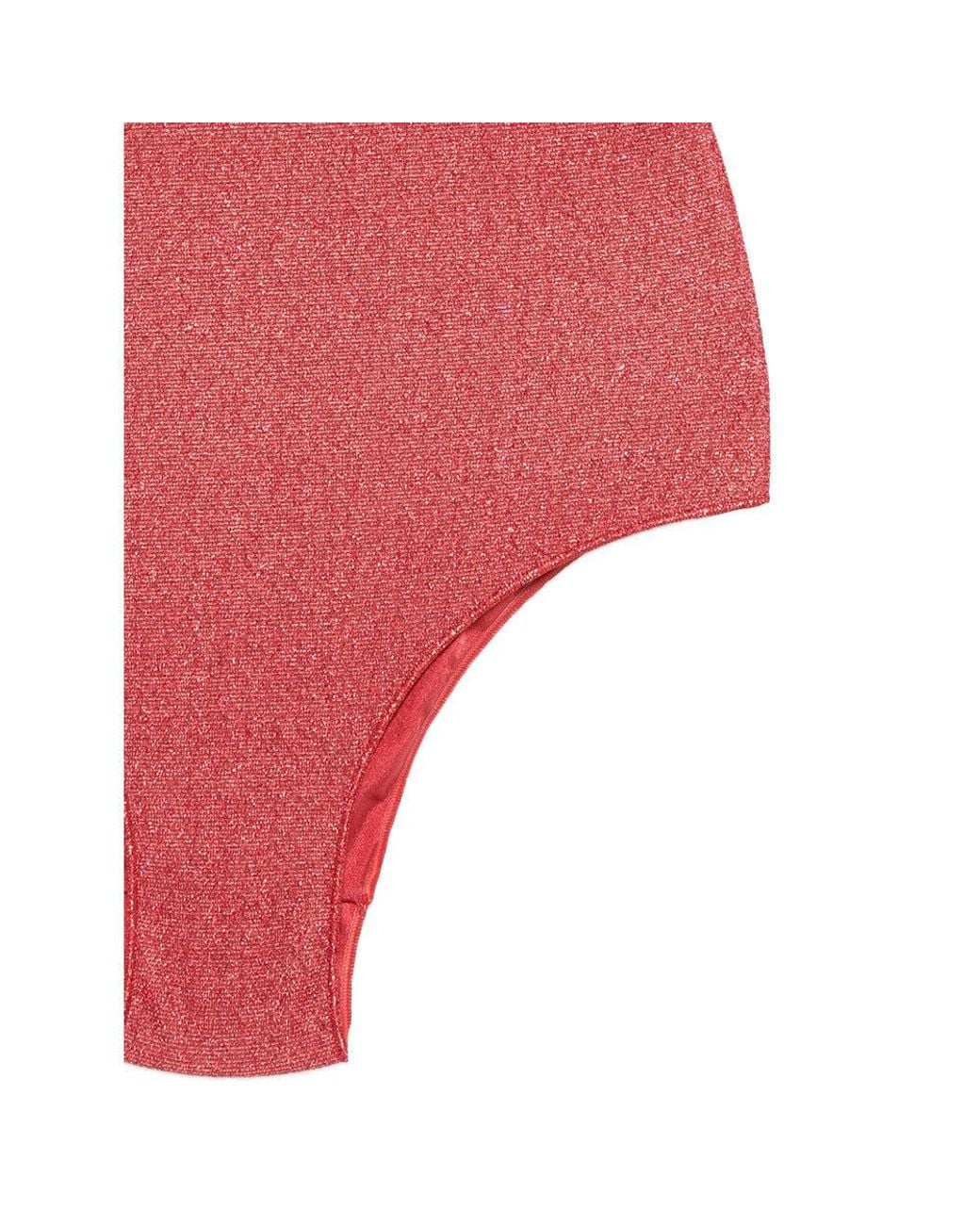 Oseree Red Solid Swimwear