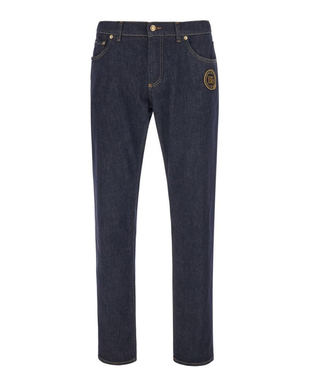 Dolce & Gabbana Blue Dark Slim Jeans for men
