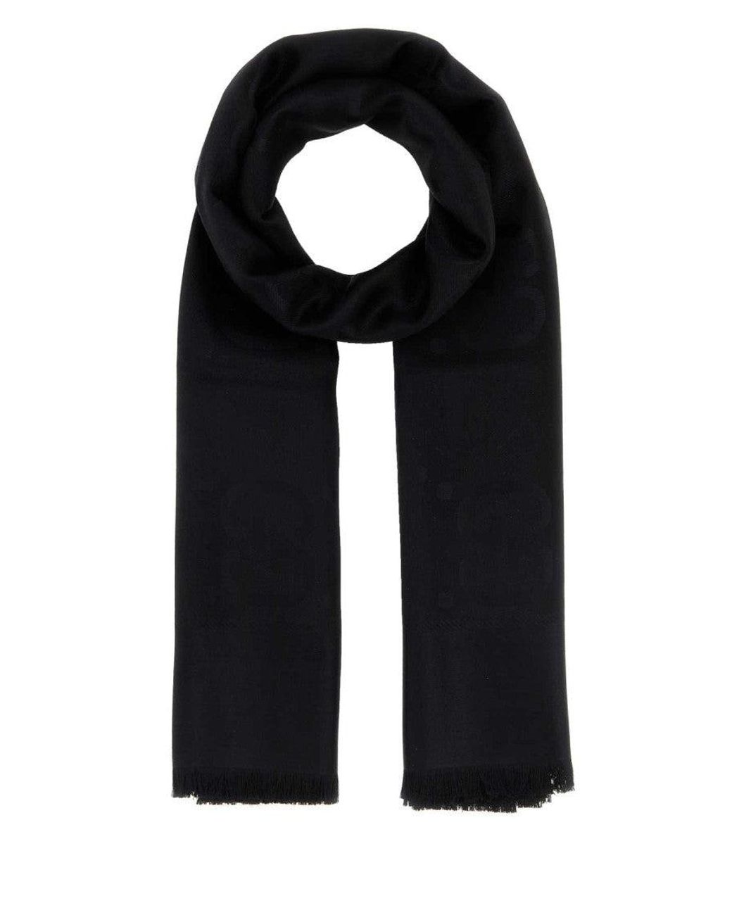 Gucci Black Solid Scarf
