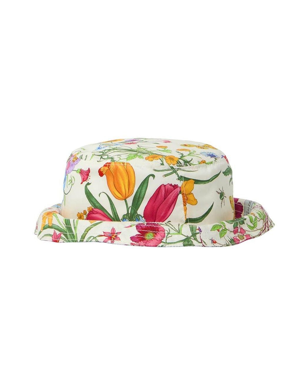 Gucci White Floral Bucket Hat