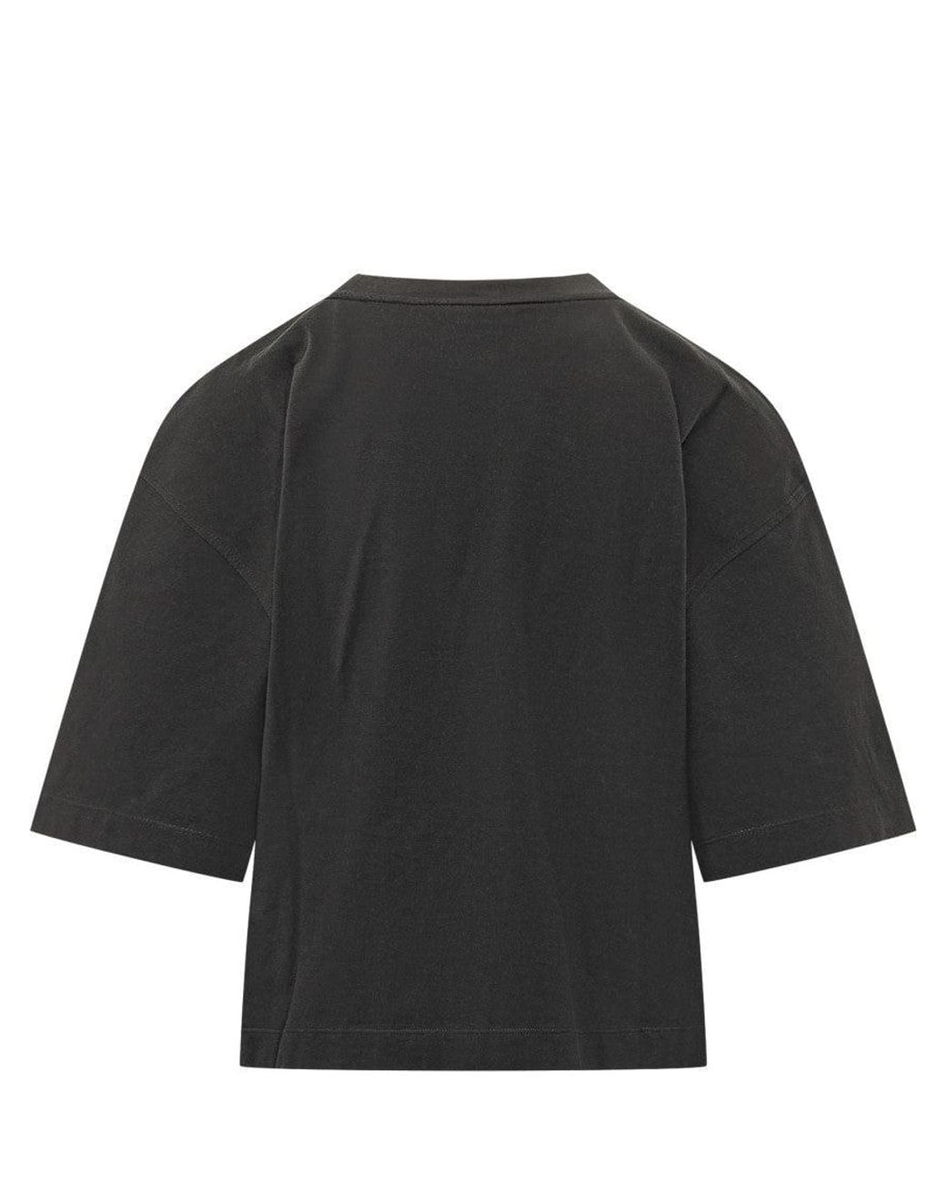 Brunello Cucinelli Black Solid Crew Neck T-Shirt