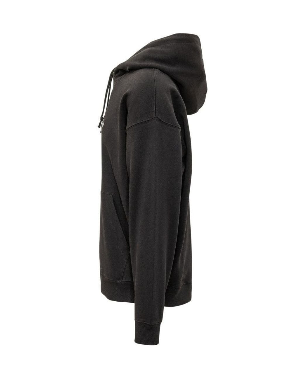 Y-3 Black Relaxed Logo Hoodie for men