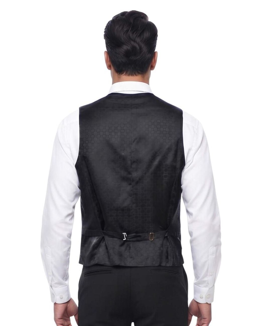 Corneliani Black Solid Waistcoat for men