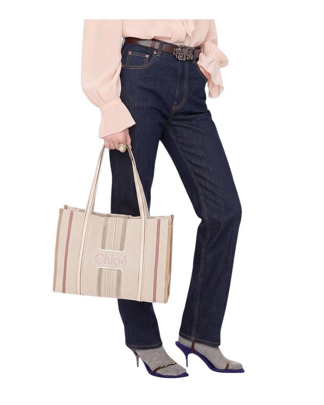 Chloé Natural Woody Loop Tote Tote