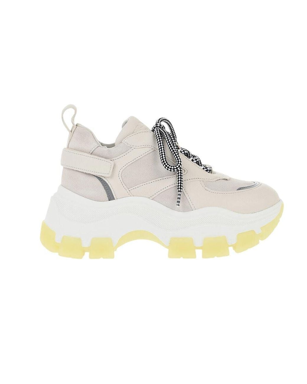 Prada White Lace Up Sneakers