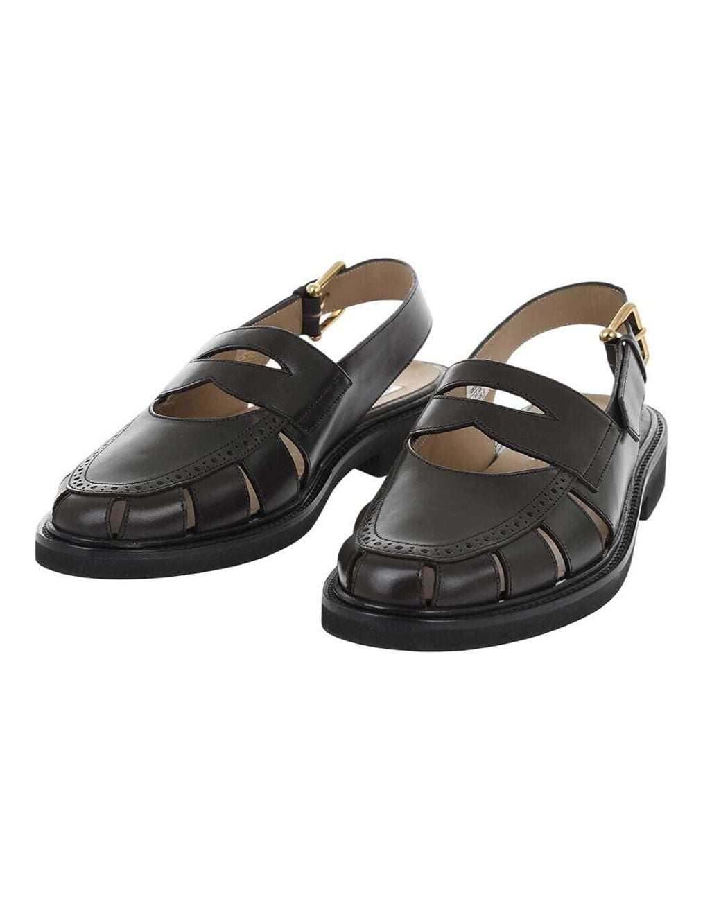 Thom Browne Black Woven Fisherman Sandals for men