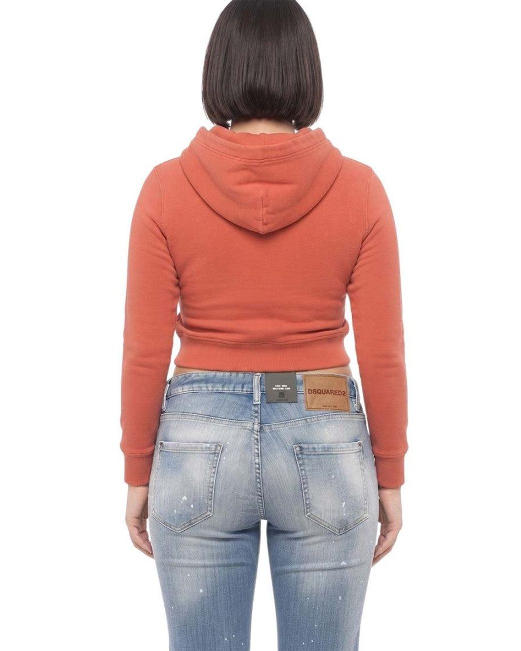 DSquared² Red Graphic Hood Sweatshirt