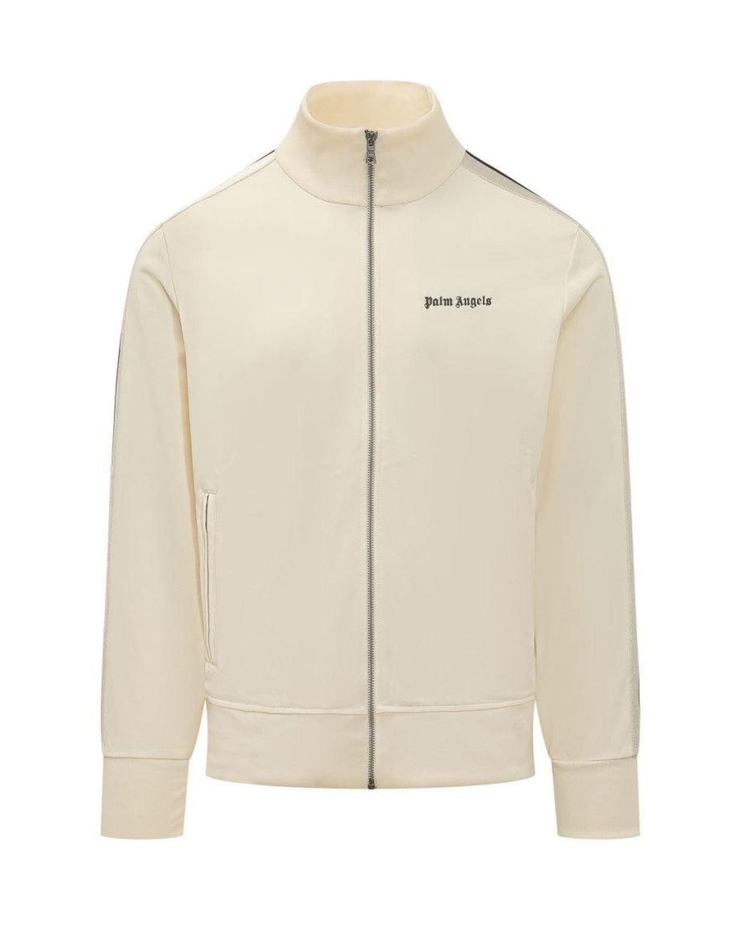 Palm Angels Natural Solid Mock Collar Jacket for men