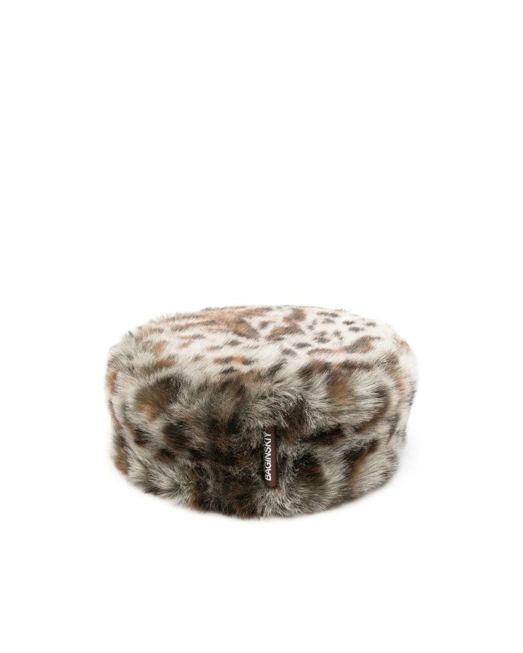 Ruslan Baginskiy Metallic Animal Print Pillbox Hat