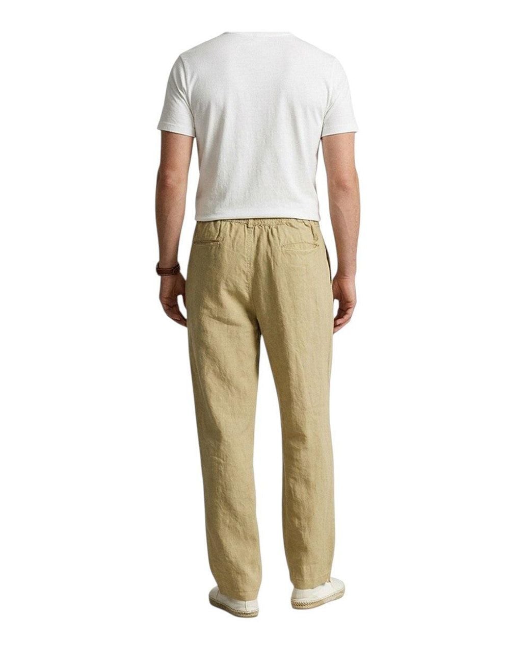 Polo Ralph Lauren Natural Drawstring Trousers for men