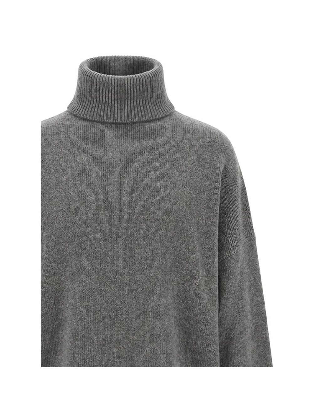 Brunello Cucinelli Gray Turtle Neck Sweater