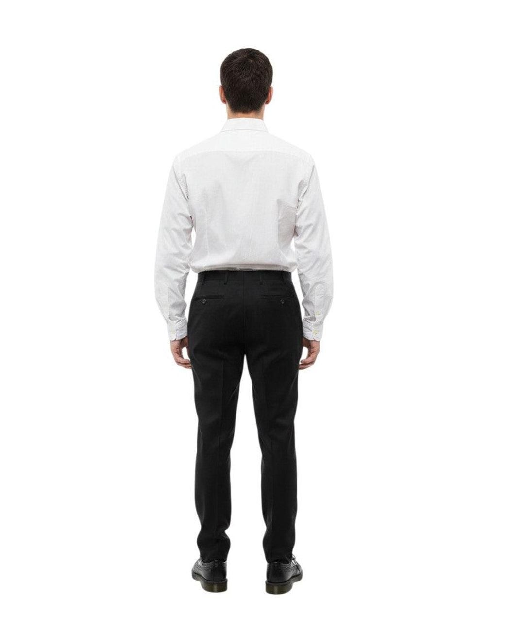 Corneliani Black Flat Front Pants for men
