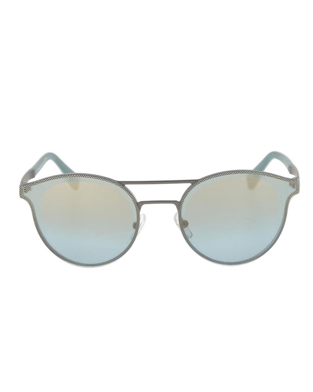 Zegna Gray Round Sunglasses for men