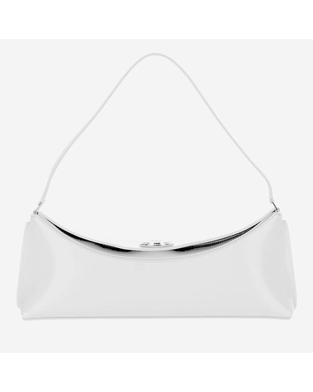 Jacquemus White Oval Calfskin Clutch Bag