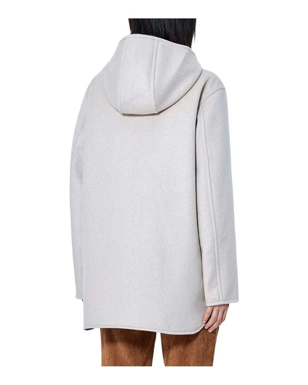 Moncler Gray Solid Hood Jacket