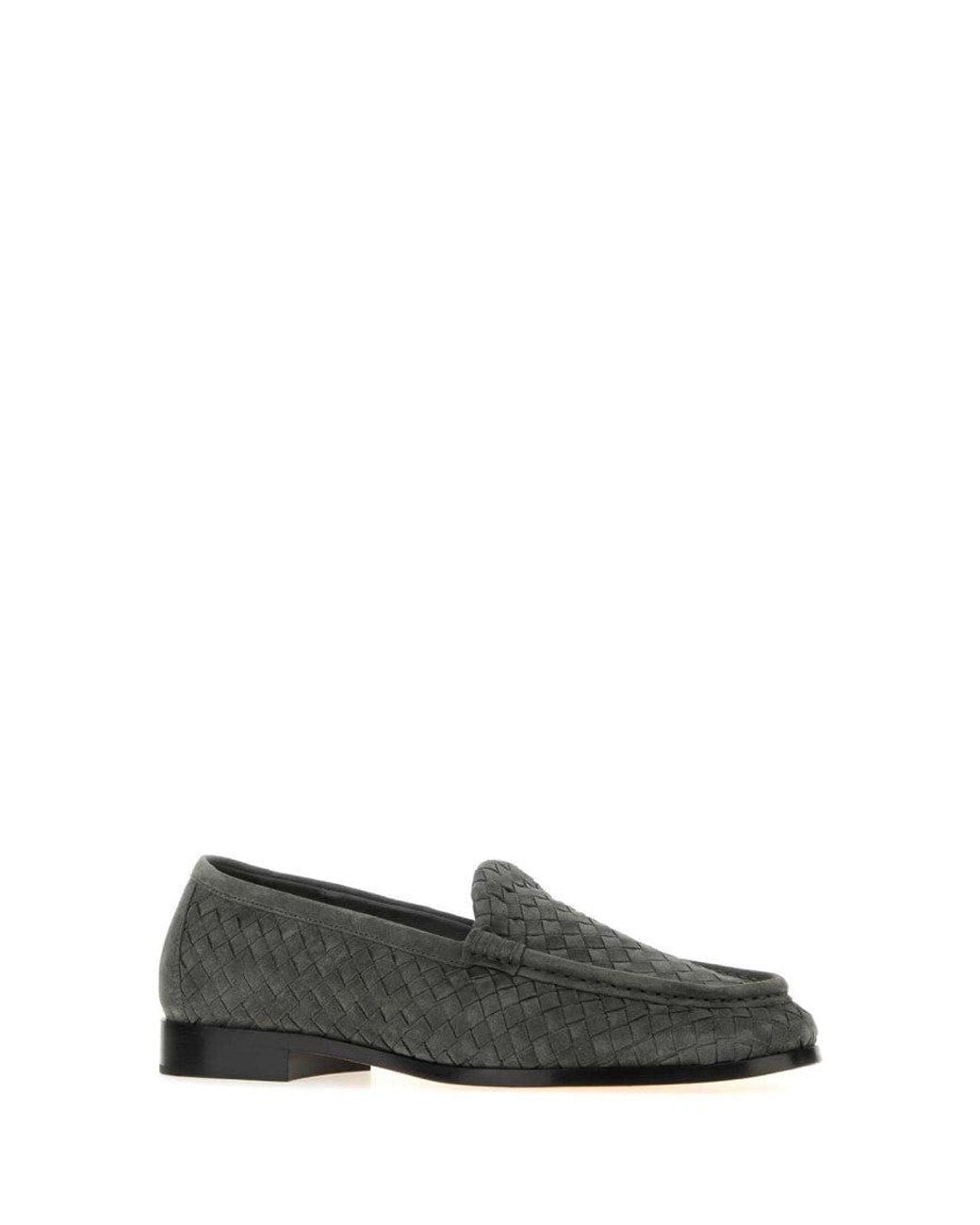 Bottega Veneta Gray Woven Loafers for men