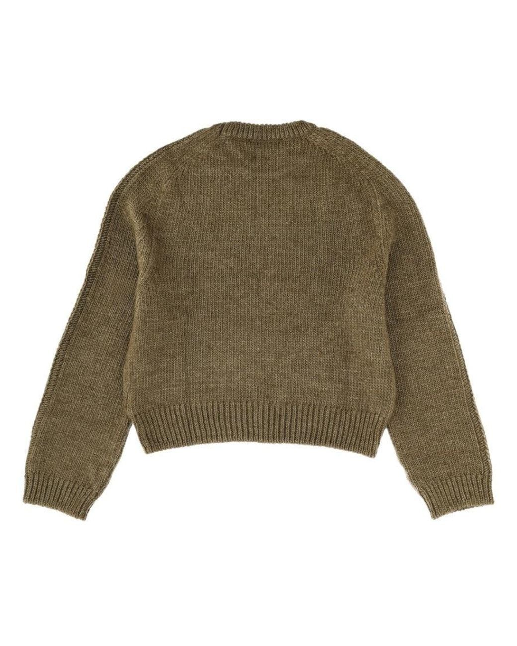 Our Legacy Green Knitted Crew Neck Sweater for men