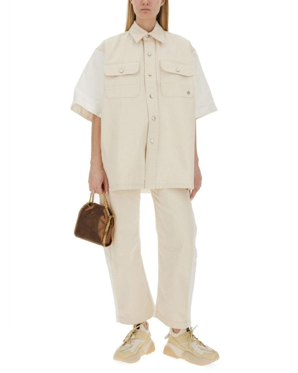 Stella McCartney Natural Oversized Solid Shirt