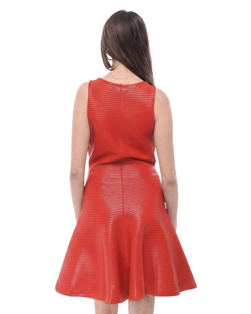 Alaïa Red V Neck Mini Dress