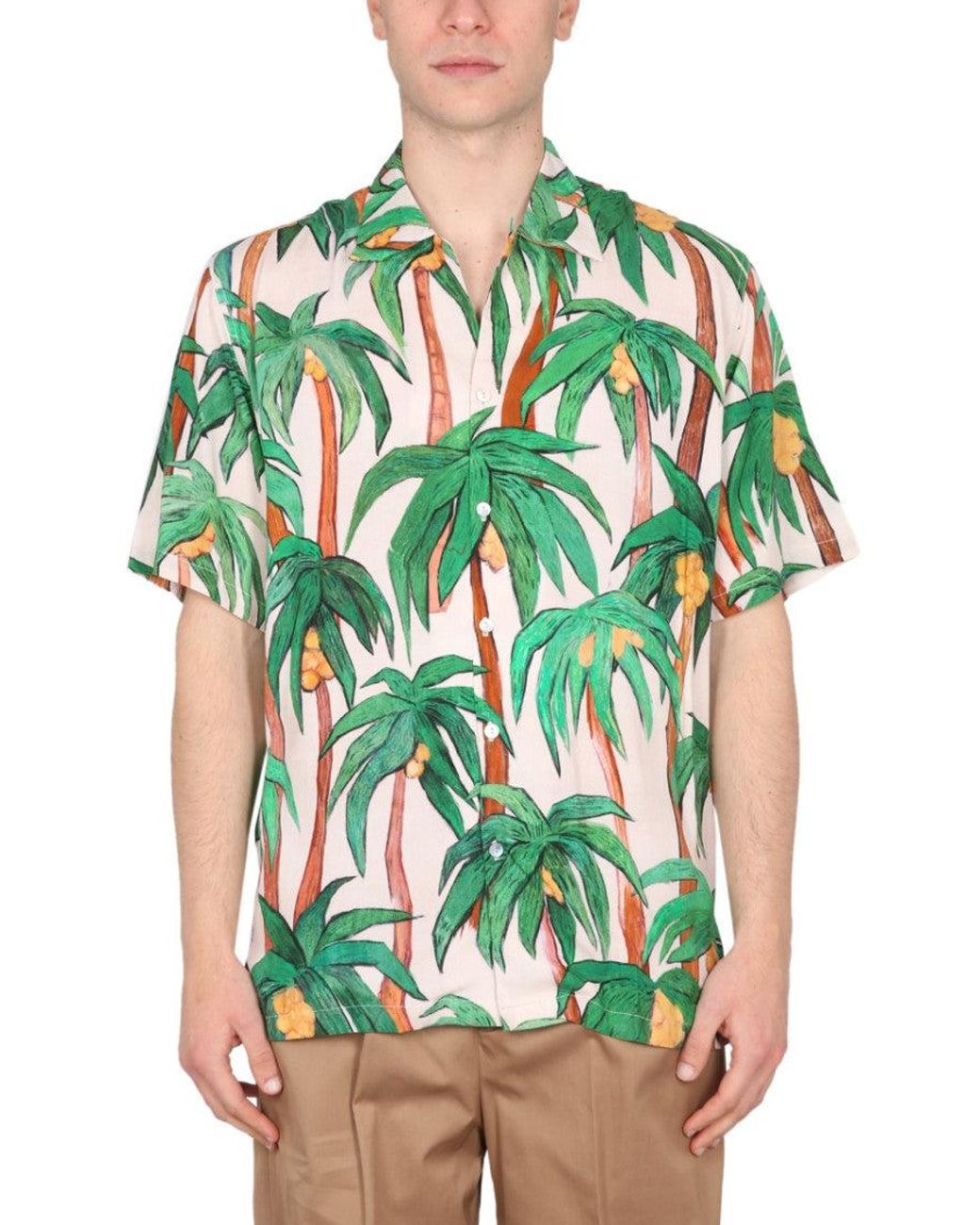 Endless Joy Green Relaxed Graphic Shirt for men