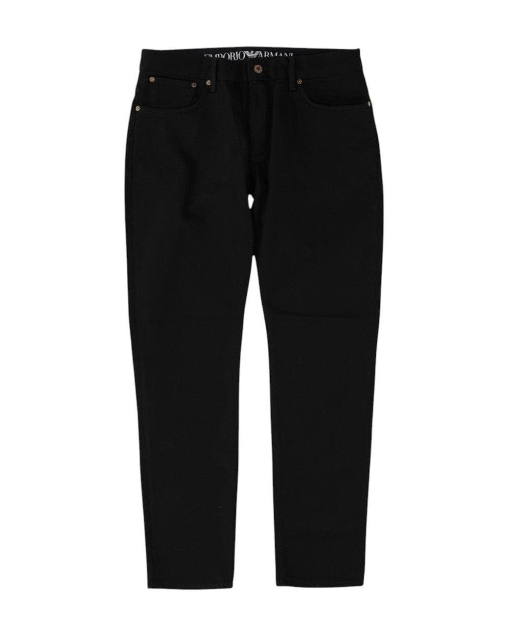 Emporio Armani Black Slim Mid Rise Jeans for men