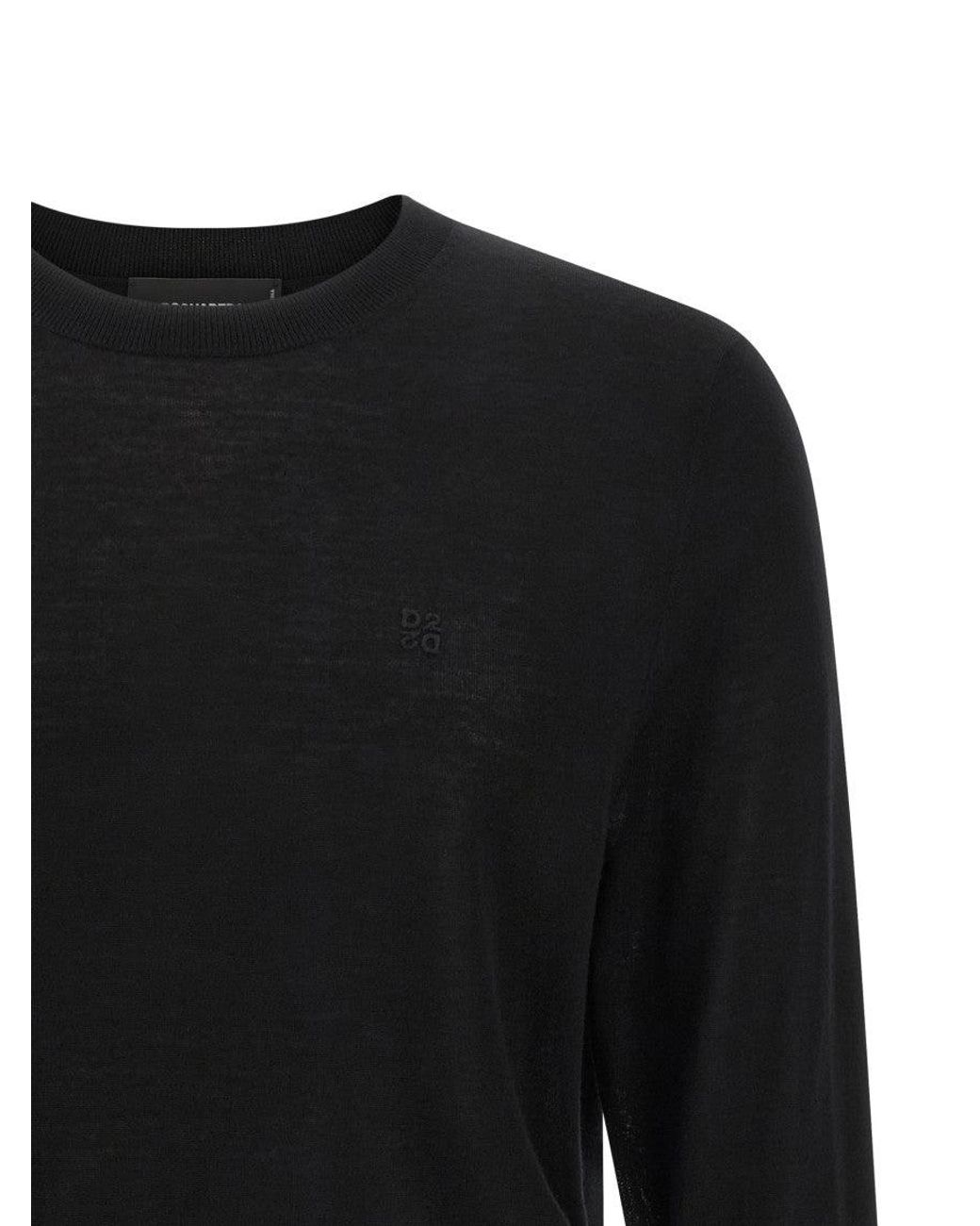 DSquared² Black Wool Sweater for men