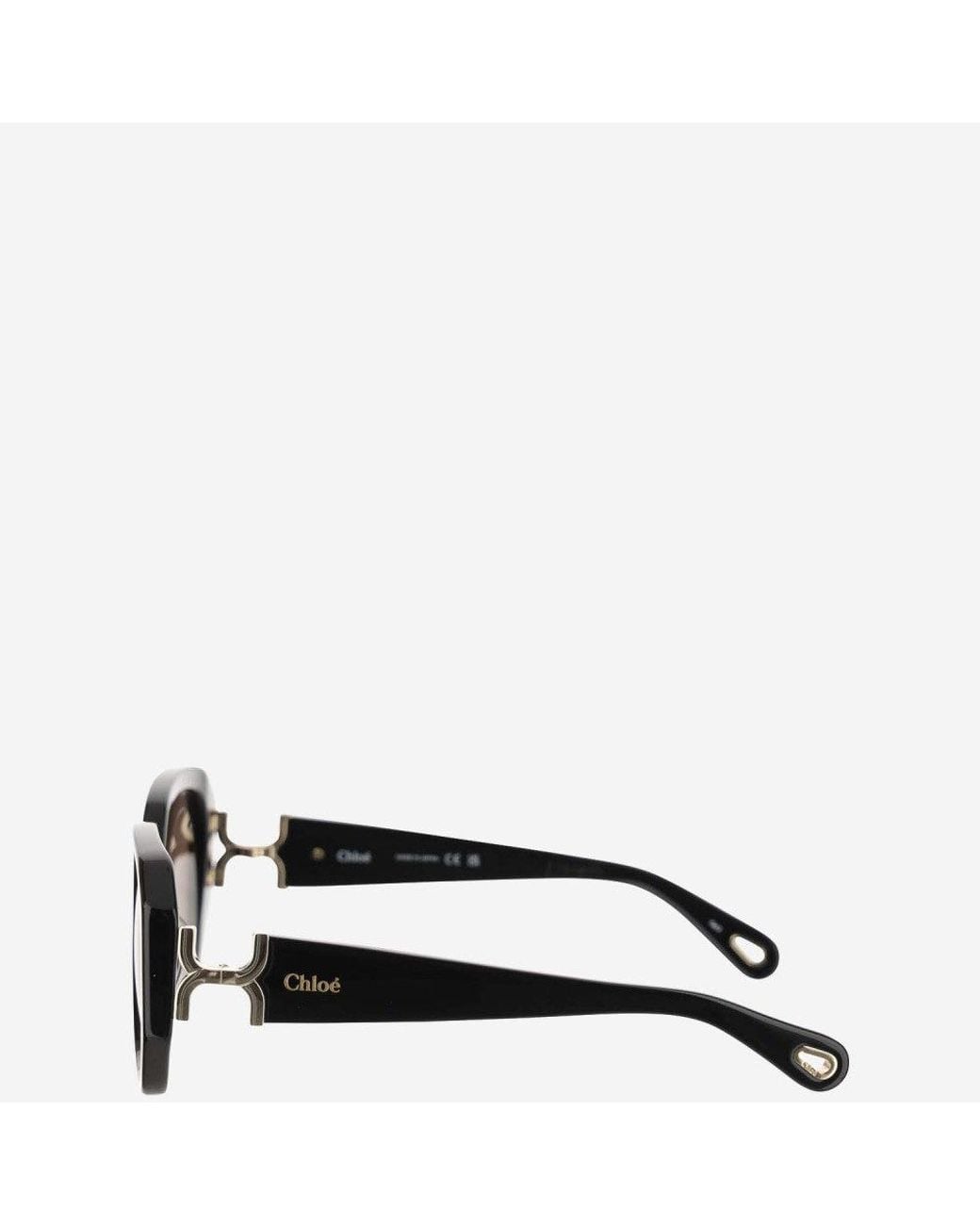 Chloé Brown Logo Sunglasses
