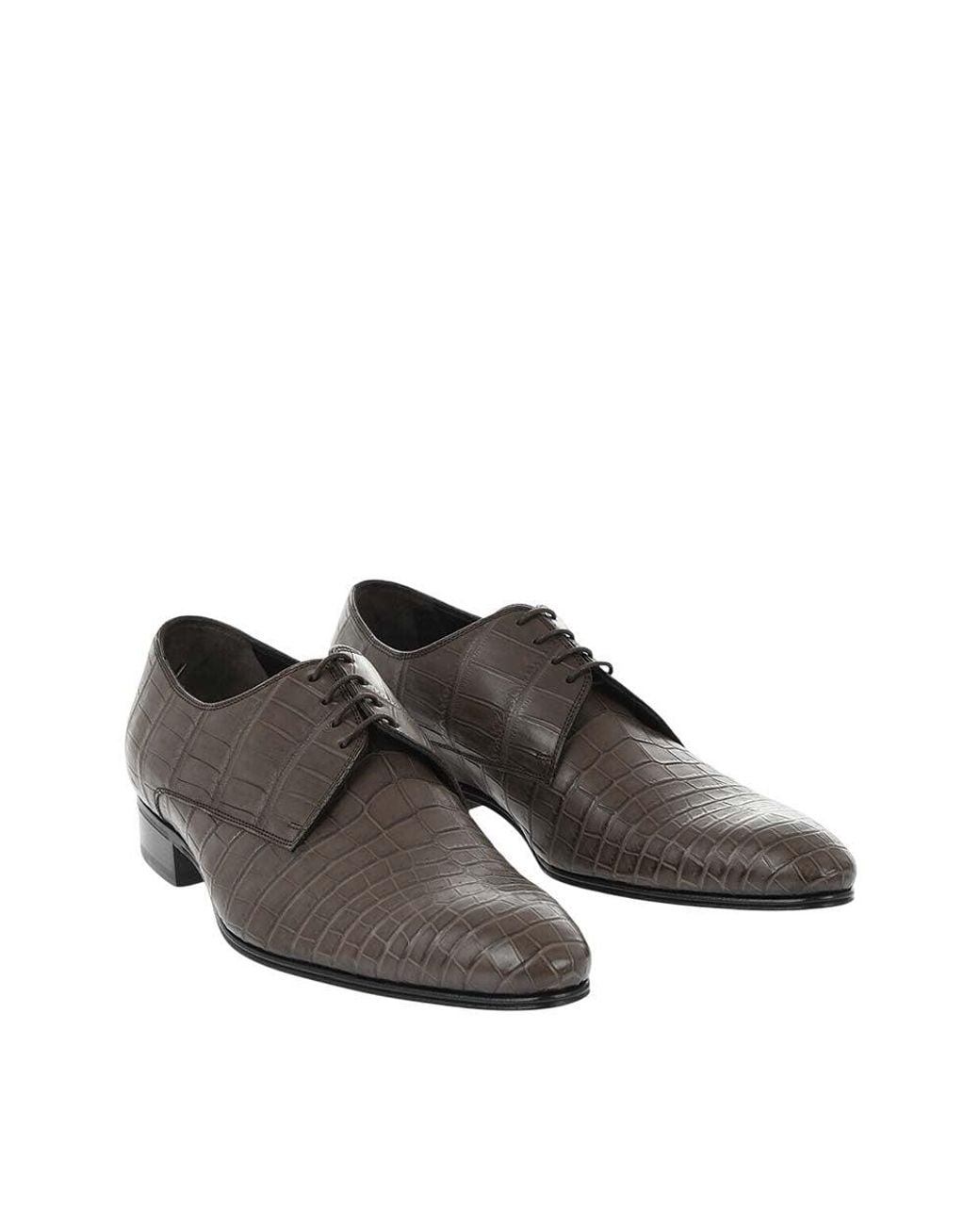 Dior Brown Leather Lace-Up Shoes for men