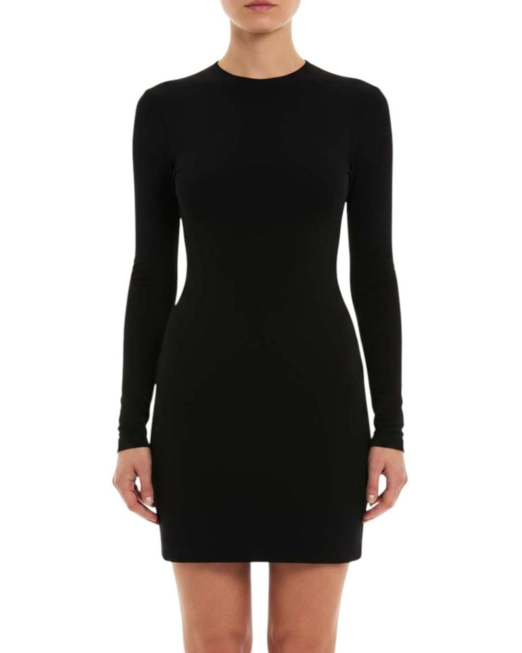 Balenciaga Black Solid Mini Dress