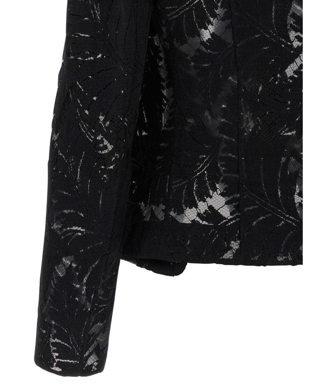 Balmain Black Peaked Lapel Blazer