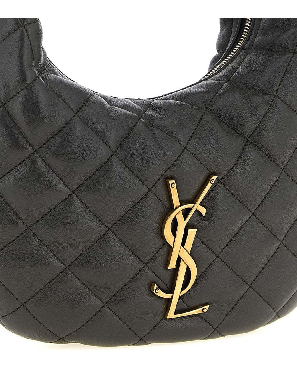 Saint Laurent Black Dark Icarino Small Hobo