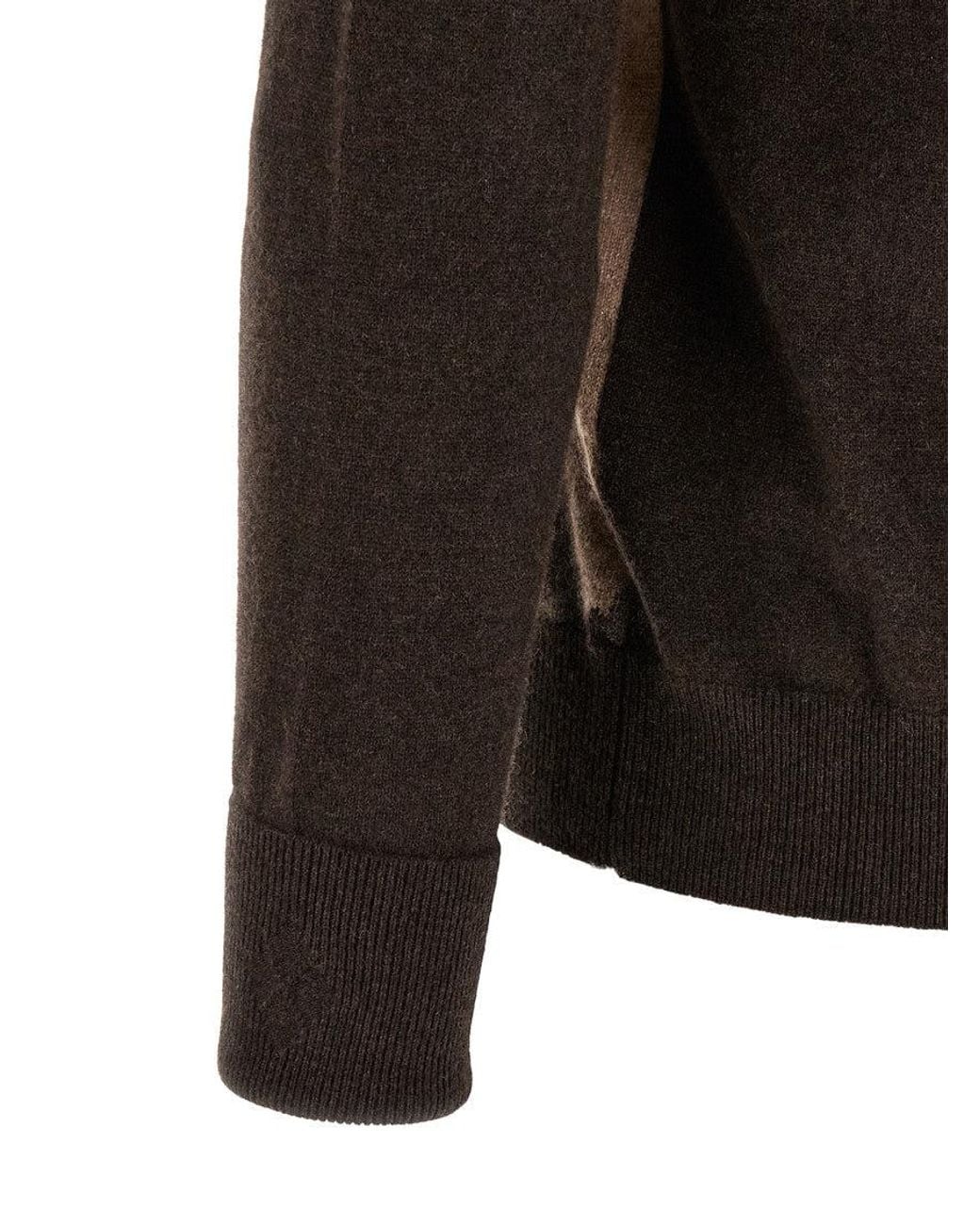 Ballantyne Black Geometric V Neck Sweater for men