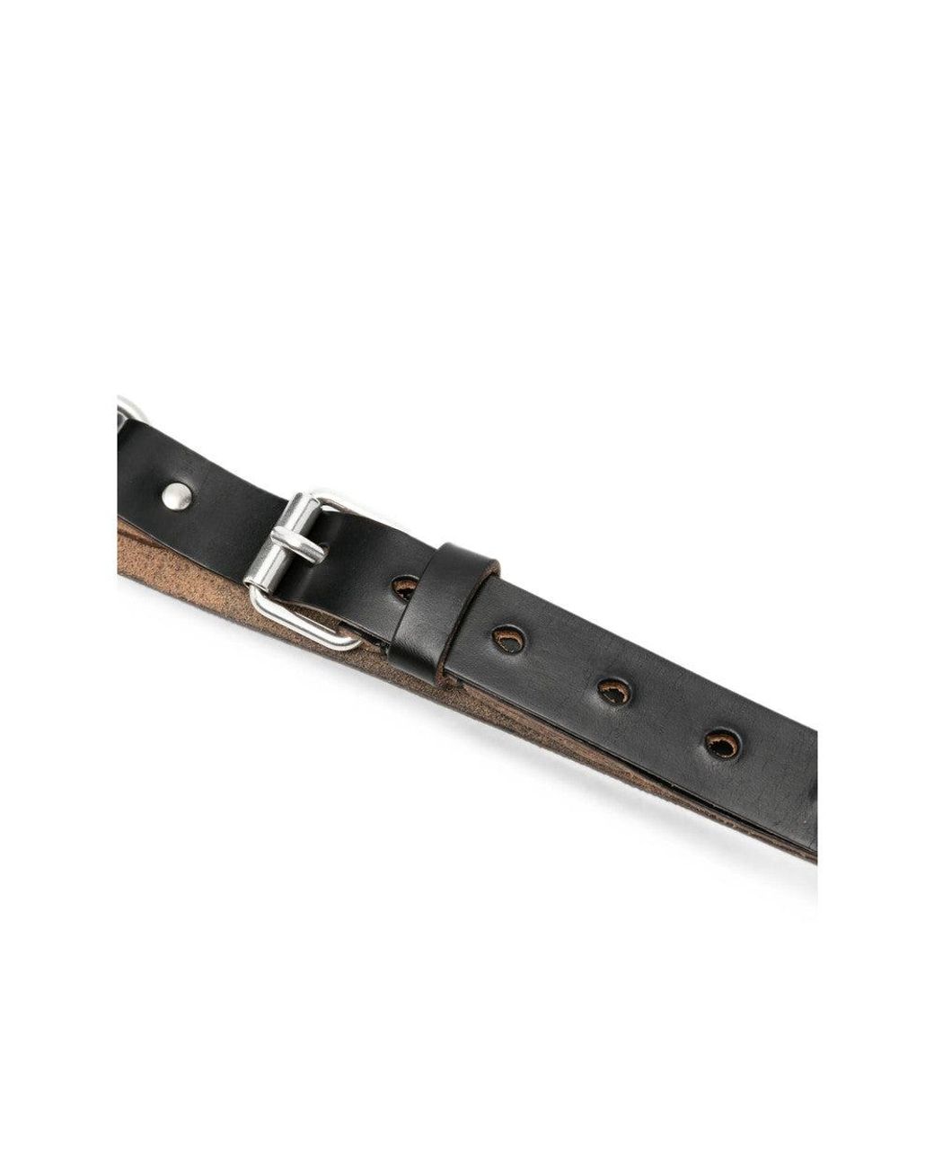 Our Legacy White Chain Detail Buckle Belt for men