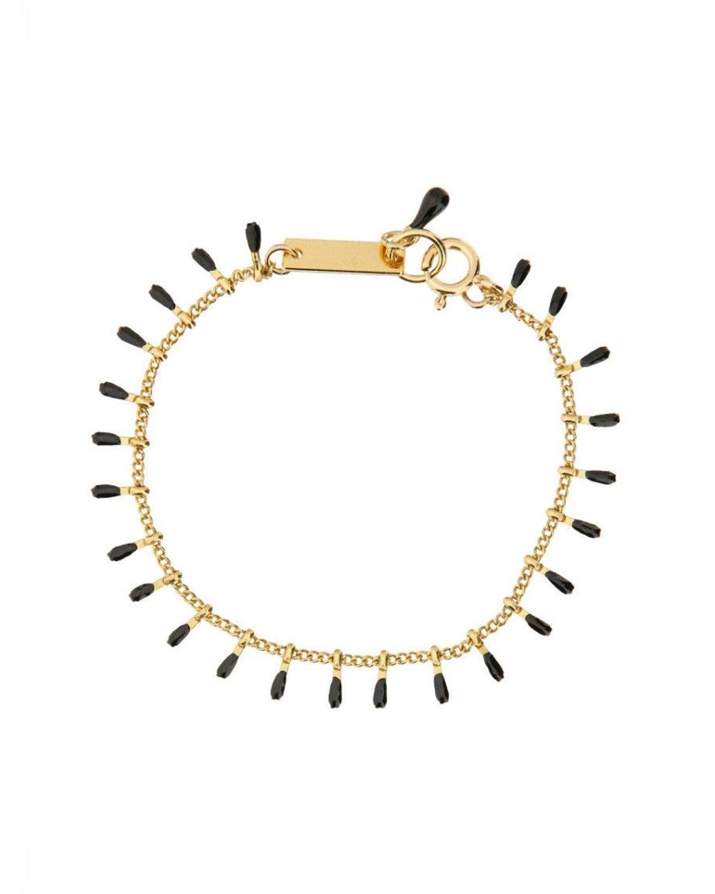 Isabel Marant Metallic Embellished Chain Bracelet