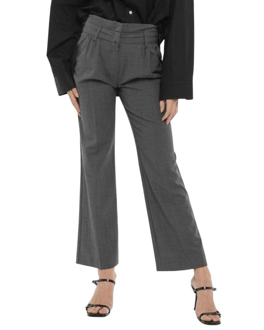 THE GARMENT Black Flared Pleated Pant