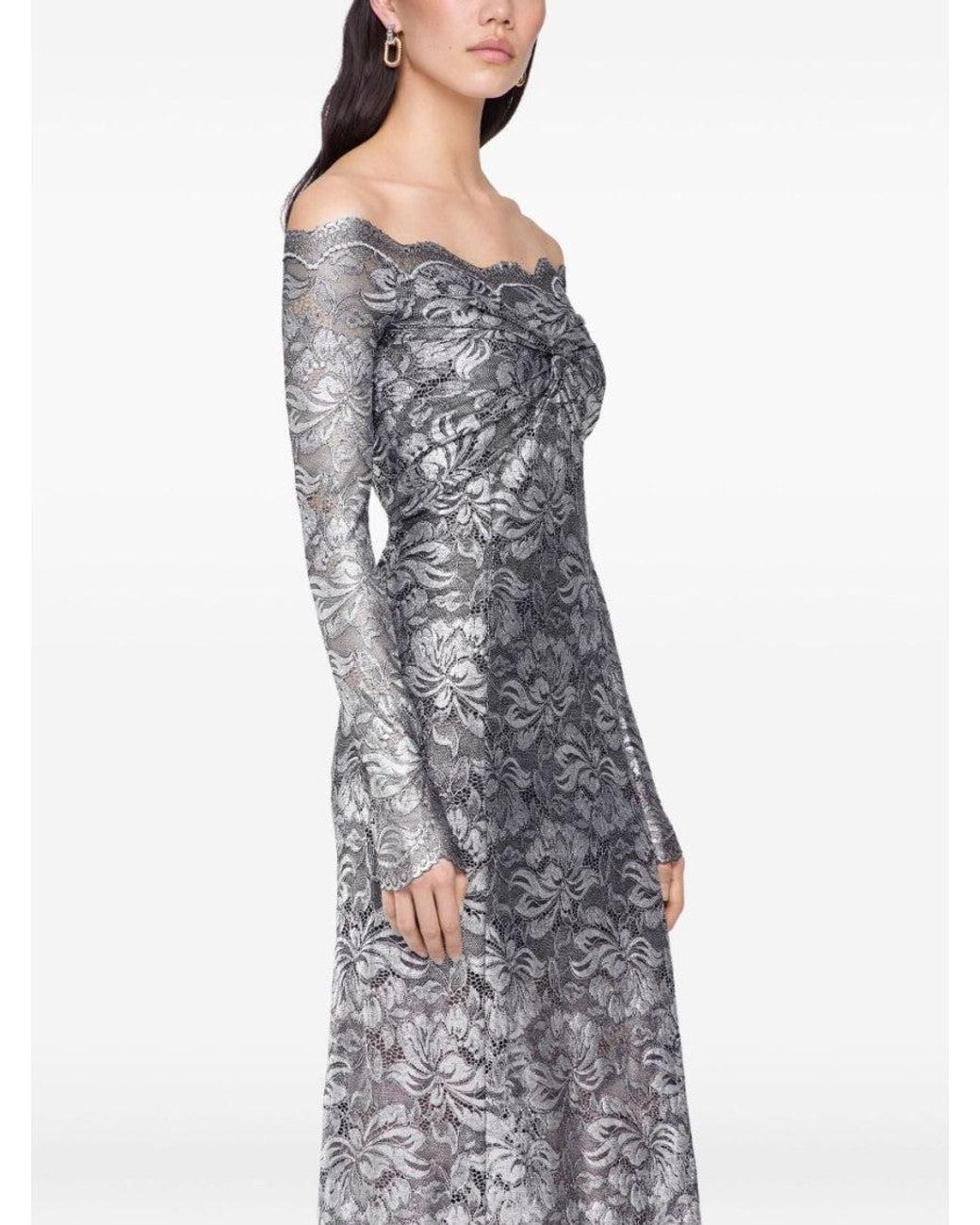 Rabanne Gray Laced Maxi Dress