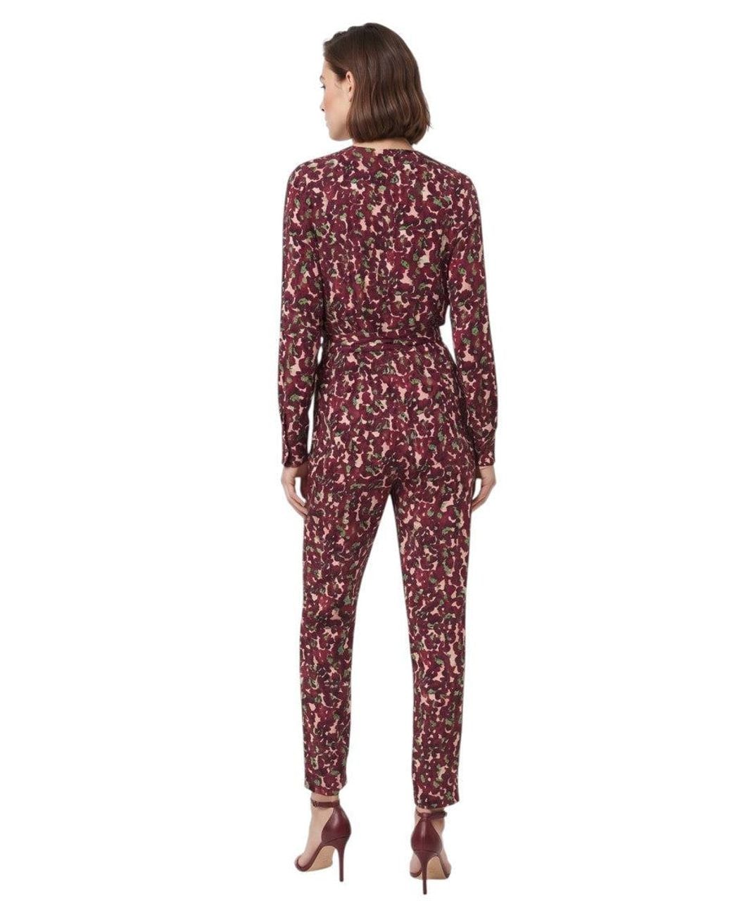 Stella McCartney Red Floral V Neck Jumpsuit
